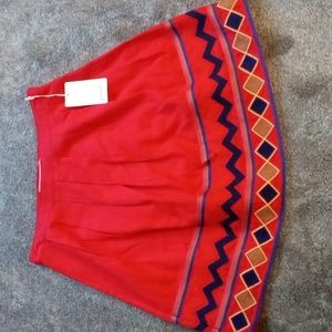 Pomelo NWT A-line embroidered hem skirt